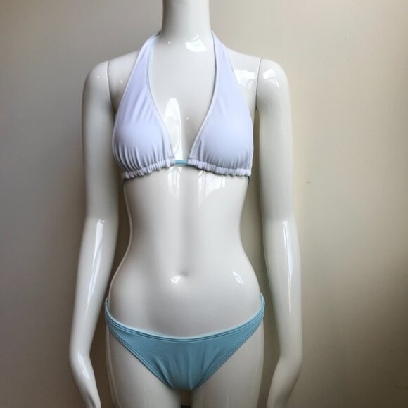 Billabong surf blue reversible halter top low rise bikini set - Picture 10 of 10